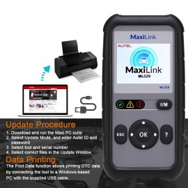 Autel MaxiLink ML529 OBD2 Scanner (Updated Version of AL519) Auto Check Engine Light Automotive Diagnostic Code Reader with Enhanced Mode 6